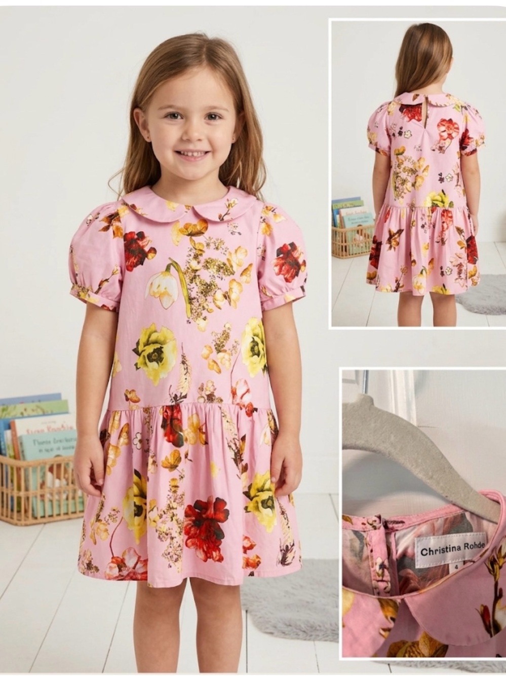 🌸 Stunning Christina Rohde Floral Dress - Size 4 🌸